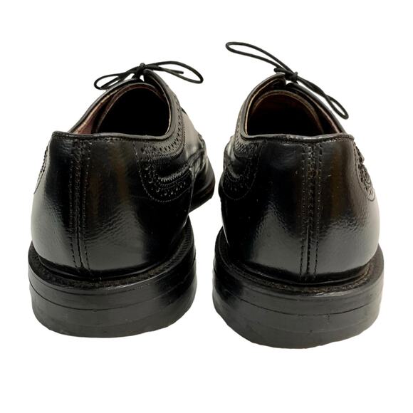 Vintage Hanover Black Leather Wingtips Longwings | USA 9.5 EEE - Picture 8 of 9